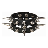 Brazalete Picos Pulsera Punk Rock Metal Brazo Mano Cuero