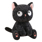 Pequeño Gato Negro Muñeca De Peluche Gato Nerd Almohada