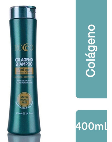 Rocco® Shampoo Colágeno Sin Sal Para Cabello Caída 400ml