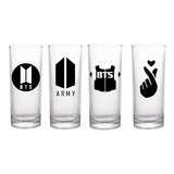 Set De Vasos Altos Bts - Kpop - Música