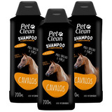 Produto Pra Banho Cavalos Potros Equinos Shampoo -kit 3unid