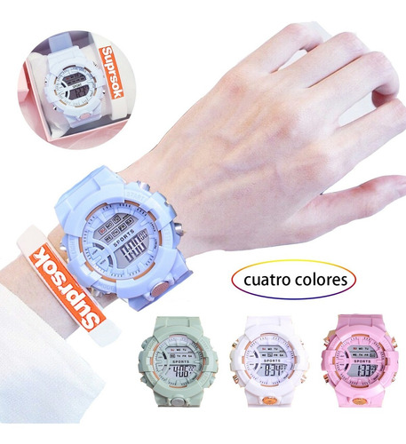 Regalo Reloj Deportivo Y Pulsera De Moda Estilo Ins