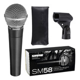 Microfone Shure Sm58 Lc Made In Mexico Original + Acessórios