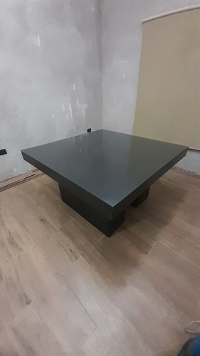 Mesa Cuadrada Comedor Mdf Con Vidrio De 5mm, Para 8 Personas