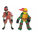 Dos Figuras Tortugas Ninja Rafael Y Viacom Año 2012 116z