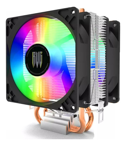 Cooler P/ Processador Led Rgb Fan Duplo 92mm 110w Intel Amd