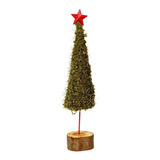 Arbol Navidad Pino Navideño Base De Tronco Chico 40cm Deco