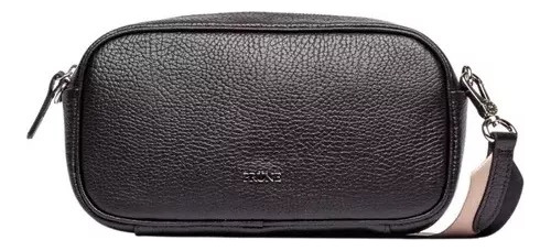 Prune Cartera Bandolera 100% Cuero Negro Nueva Mujer Donna