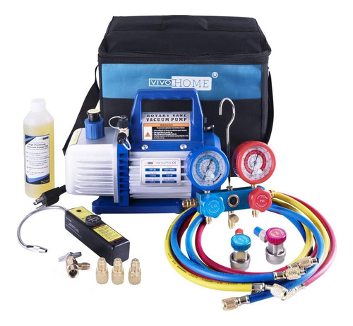 Kit Tecnico Climatizacion D Gas Refrigerante Bomba Manometro