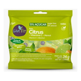 Bala Citrus Vitamina C E Menthol Zero Açúcar 24g Live Fit