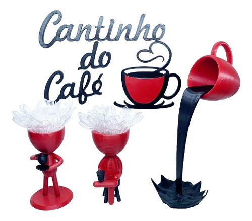 Kit Completo Cantinho Do Café - Diversas Cores