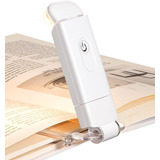 Lámpara Lectura,luz Led Con Clip Recargable Para Leer Libros