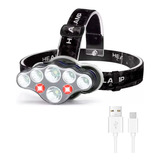 Linterna Cabeza 8 Led Profesional Minera Para Cascos