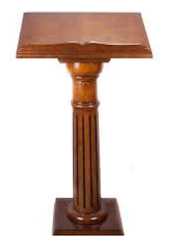 Ambon Podium Pedestal De Madera Labrado Elegante