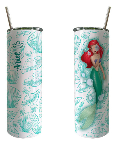 Termo Vaso The Little Mermaid Ariel Princesa Varios Modelos