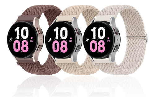 3 Correas De 20 Mm Para Samsung Galaxy Watch 6 5 Pro 4 Gear