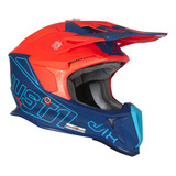 Casco Enduro Cross J18 Vertigo Blue White Orange Matt Just1