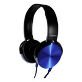 Audífonos Diadema Stereo Extra Bass 3.5mm Micrófono Manos Li Color Azul