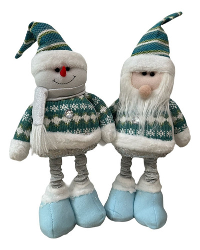 X2 Monos Pascueros Patas Largas 65 Cm Adornó Navidad