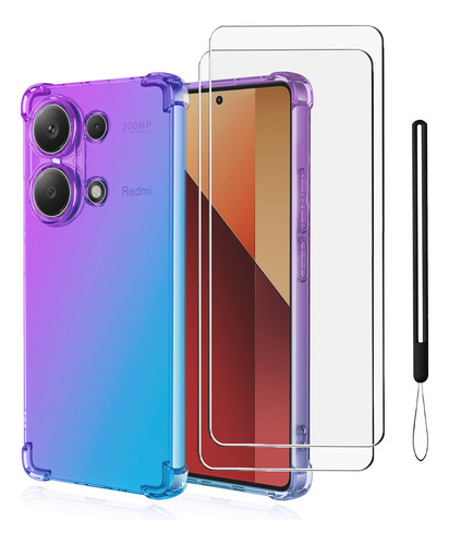 Funda Para Redmi Note 13r Pro + 2 Micas + Correas