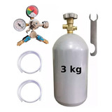 Kit Extração Chopp Regulador 2 Vias Cilindro Co2 3 Kg 