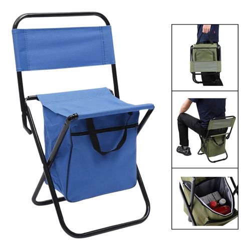 Silla Plegable Camping Playa Outdoor Con Bolso Portatil