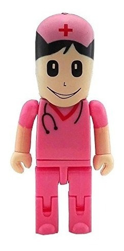 Aneew 16gb Pendrive Pink Nurse Women Hospital Robot Unidad F