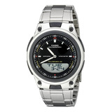 Reloj Casio Aw-80d Iluminaitor Acero Telememo Original Gtia