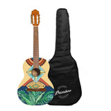 Guitarra Acústica Clásica Bamboo Gc-36-world Con Funda