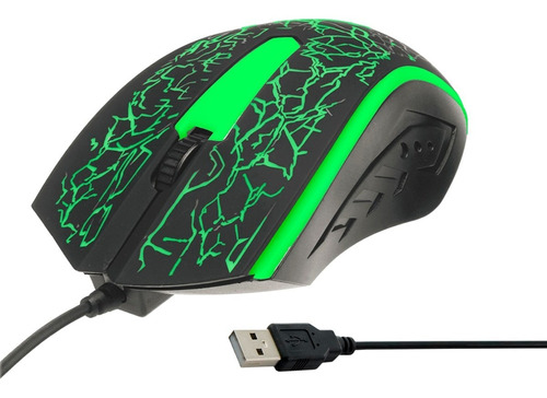 Mouse De Juego Gamer Luz Led Rgb Usb 4000dpi Notebook Pc 