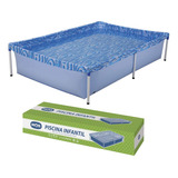 Piscina Retangular Infantil 1000 Litros Azul Mor