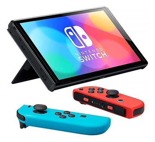 Nintendo Switch Oled 64gb   Rojo Neón ,azul Neón/negro