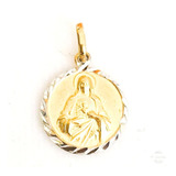Pingente Medalha Sagrado Coração De Jesus Ouro 18k 