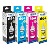 Kit De Tinta Epson T664 Original 4 Botellas P/impresora