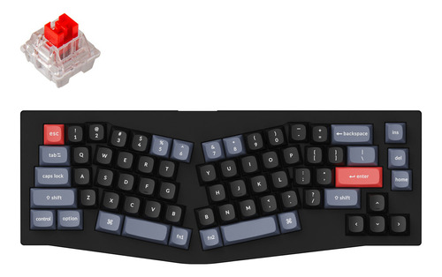 Teclado Mecanico Keychron V8 Custom Qmk Alice Split Pc Mac Color Del Teclado Negro Idioma Inglés Us Internacional