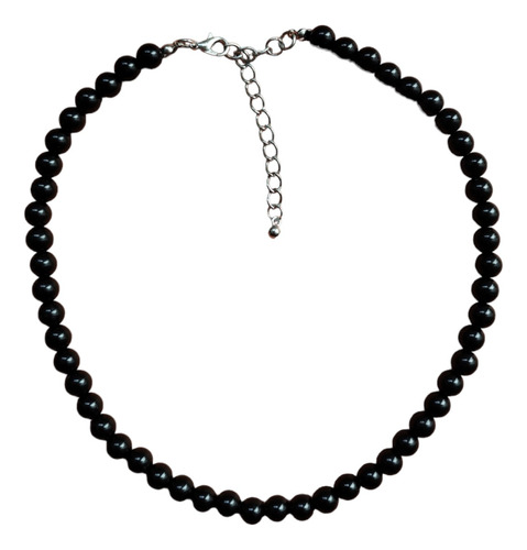 Collar De Perlas Negras Aesthetic Coquette