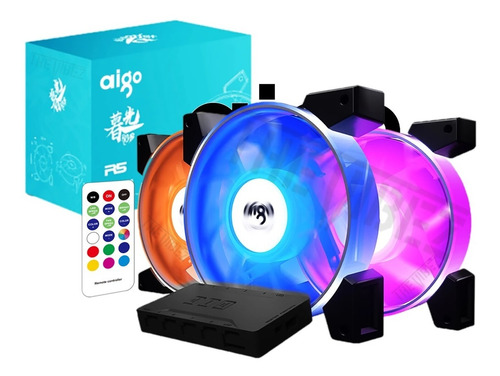Cooler Aigo R5 Rgb Big/face 3 Fans+controladora+ir Sync 12v