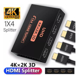 Splitter Hdmi 4kx2k 1 Entrada 4 Salidas Full Hd 1080p 3d