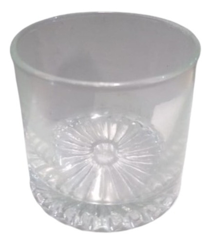 Vaso De Whisky Con Base Tallada 7*6,5cm 150ml Color Transparente