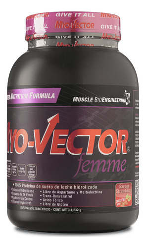 Proteína Myo-vector Femme 1,232g Zero Carbs Variedad Sabores Sabor Capuchino