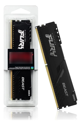 Memória Ram Pc 16gb Ddr4 3200mhz Kingston Fury Kf432c16bb/16