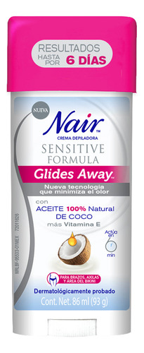 Nair Crema Depiladora Glides Away Sensitive