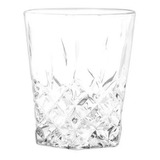 Vaso Diamante Cristar Facetado Vidrio Resistente Caja X 48 U