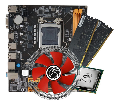 Kit Upgrade Com Vídeo Integrado I5, Lga 1155, 8gb Ram Cooler