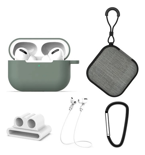 Kit Estuche Funda Correa Muñequera Silicona AirPods Pro