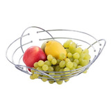 Frutero Basket Brang Acero Inoxidable Funcional Práctico Color Plateado