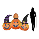 Decoración Halloween Inflable Trío Calabazas 1.2m