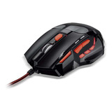 Mouse Para Jogo Multilaser Fire Mo236 Preto E Vermelho