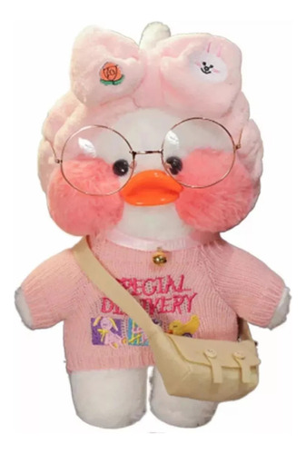 Peluche Pato Tik Tok Lalafanfan 30cm Incluye Ropa Accesorio