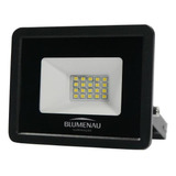 Blumenau Iluminação Refletor Led Tech 20w 6500k Ip65 Bivolt Cor Da Carcaça Preto Cor Da Luz Branco-frio 110v/220v